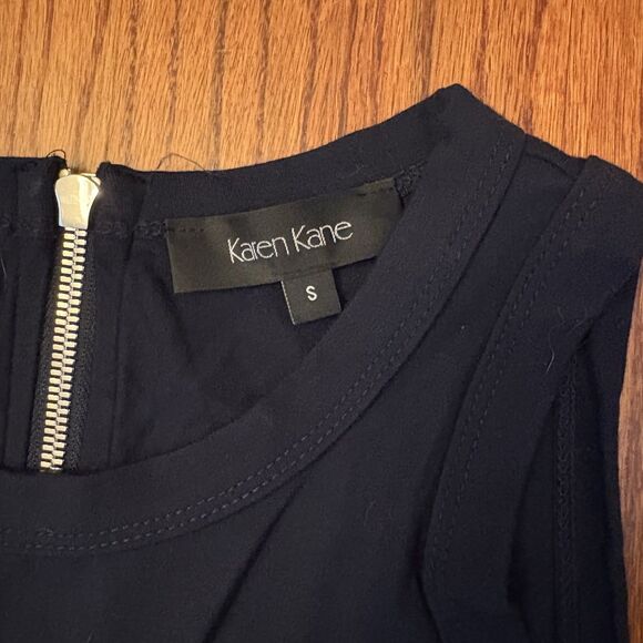 KAREN KANE Sleeveless Striped Fit & Flare Dress- Size S - Picture 6 of 7